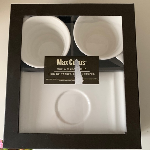 NWT - Max Cocos white cup and saucer duo - Picture 1 of 3